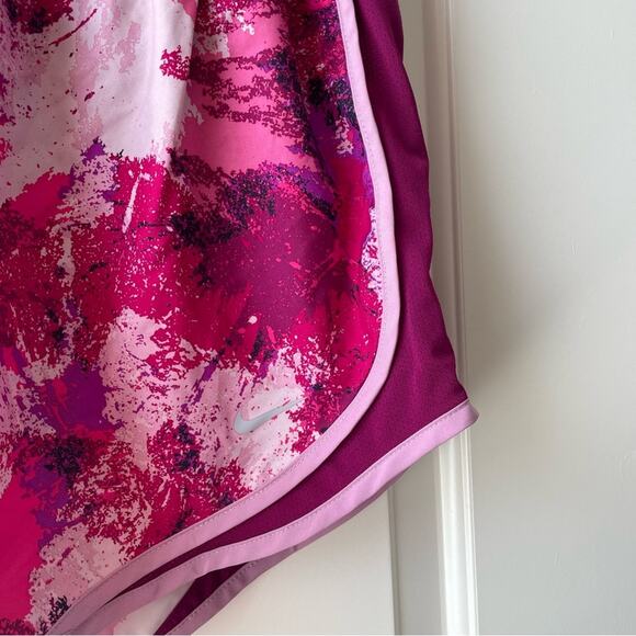 Nike Women's Dry Printed Tempo Running Shorts Pink Splatter XL Annette - Picture 4 of 10